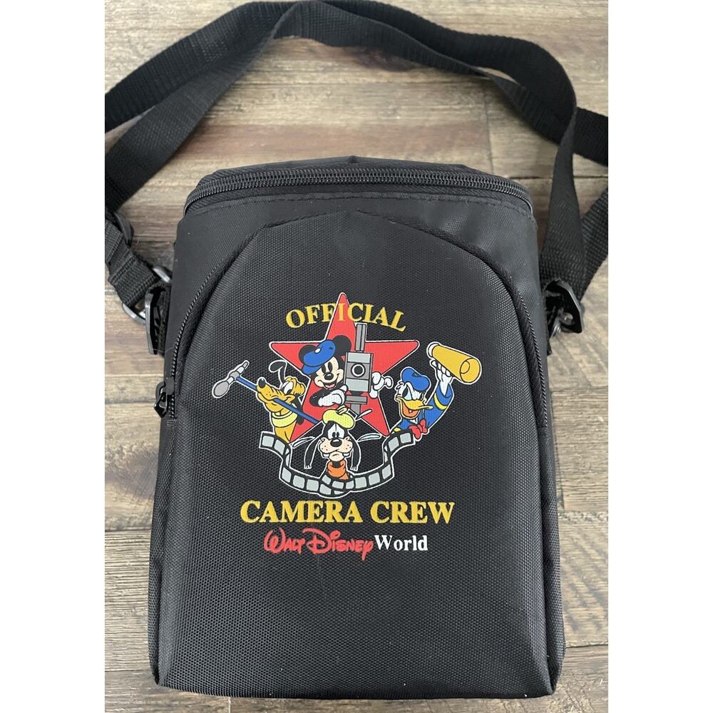 Vintage Walt Disney World Camera Crew Bag/Case w Strap 2 Pocket Mickey Mouse WDW